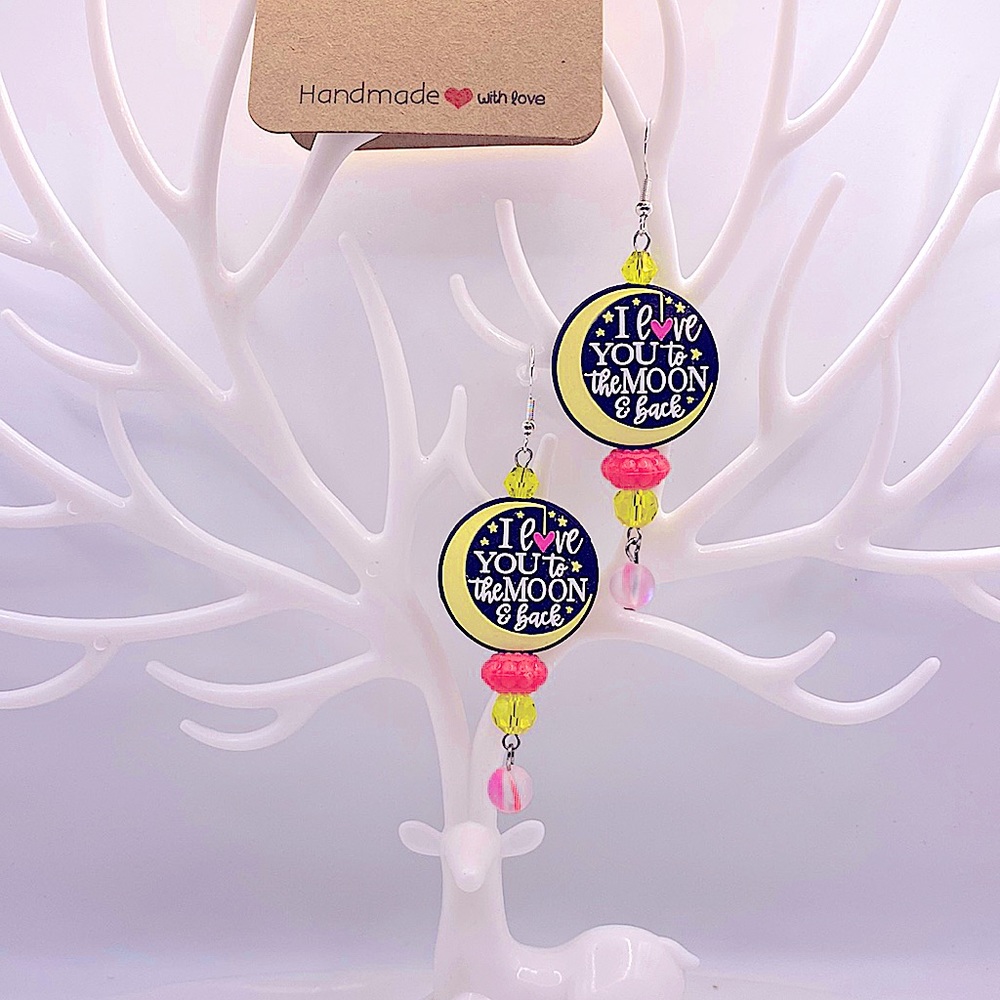 Love You To The Moon & Back Earrings